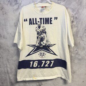Vintage Emmitt Smith Dallas Cowboys T Shirt Mens XL White Reebok NFL